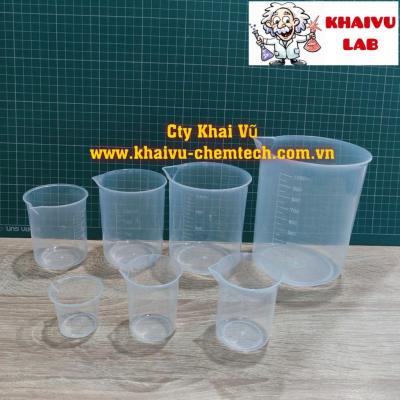 Cốc nhựa PP KHÔNG QUAI chia vạch có mỏ chịu nhiệt thí nghiệm