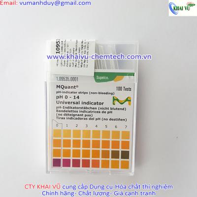 [HÀNG ĐỨC] Que đo pH 0-14 Merck Code 1.09535.0001 Hộp 100 que