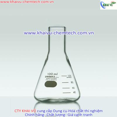 [HÃNG IWAKI - NHẬT] Bình tam giác thủy tinh chịu nhiệt 50ml 100ml 250ml 500ml