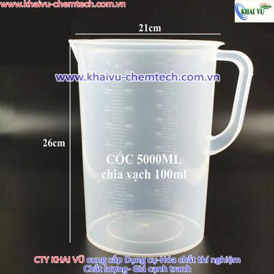 Cốc ca nhựa ✅Chất Lượng✅ chia VẠCH NỔI GÂN TRẮNG 3 Lít 5 Lít đo thể tích