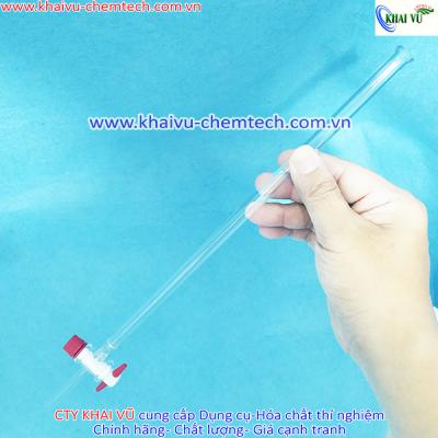 Cột nhồi sắc ký không nhám chịu nhiệt dài 30cm khóa PTFE của Đức