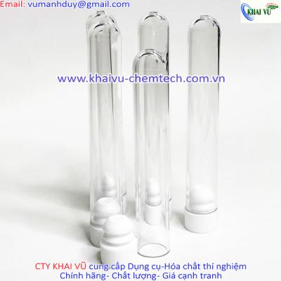 Combo 10 cái ống nghiệm bằng NHỰA PS trong suốt có nắp 2 tầng 5ml, 7ml
